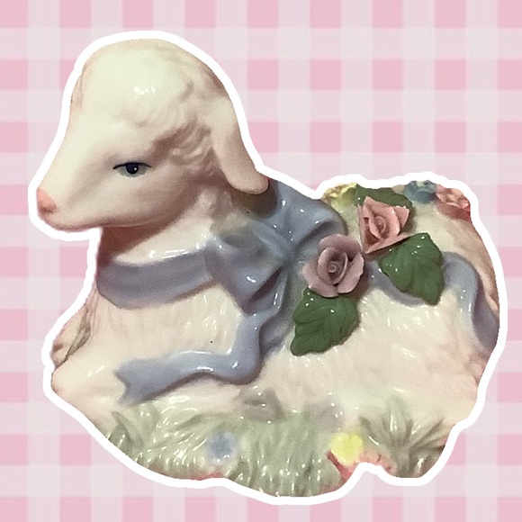 heritage house Accents Vintage Pastel Cottagecore Lamb Music Box Poshmark